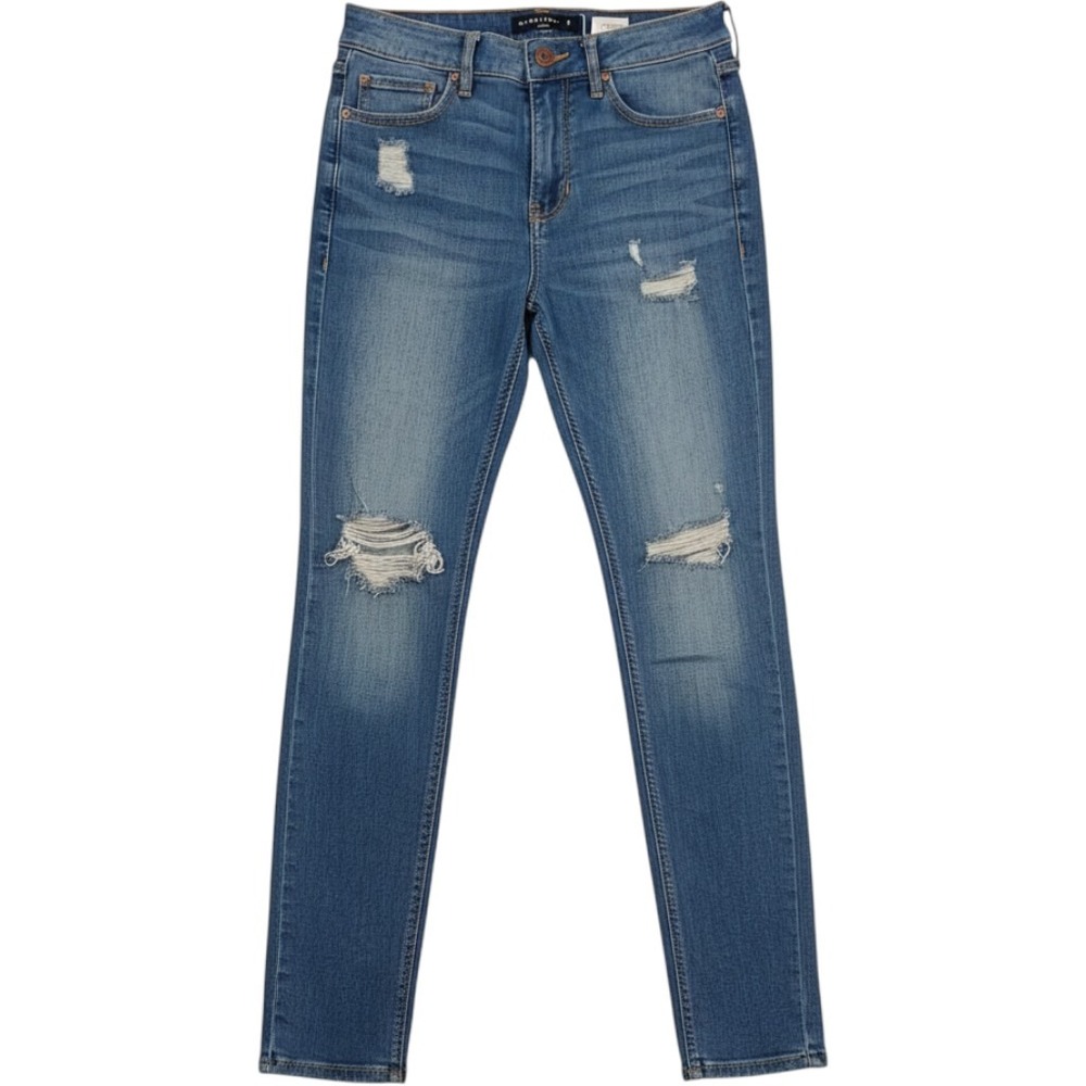 Hollister High Rise Super Skinny Distressed Jeans Blue W26 L28 Size 3S 355D2396